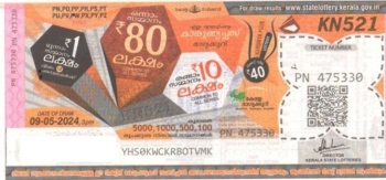 Karunya plus Weekly Lottery KN-521 09.05.2024