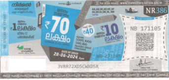 Nirmal Weekly Lottery NR-386 28.06.2024