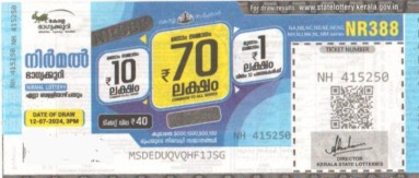 Nirmal Weekly Lottery NR-388 12.07.2024