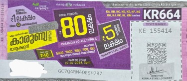 Karunya Weekly Lottery held on 27.07.2024