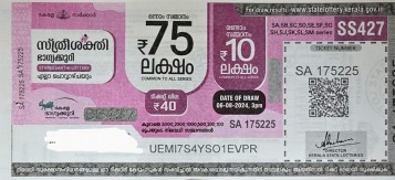 Sthree sakthi Weekly Lottery SS-427 06.08.2024