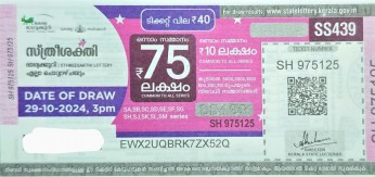 Sthree sakthi Weekly Lottery held on 29.10.2024