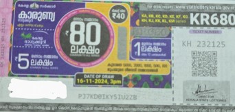 Karunya Weekly Lottery held on 16.11.2024