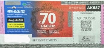 Akshaya Weekly Lottery held on 26.01.2025