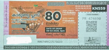 Karunya plus Weekly Lottery held on 06.02.2025