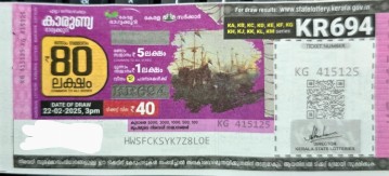 Karunya Weekly Lottery held on 22.02.2025