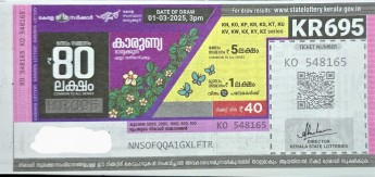 Karunya Weekly Lottery held on 01.03.2025