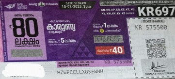 Karunya Weekly Lottery held on 15.03.2025